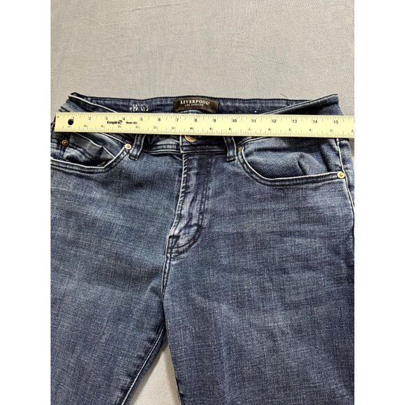 Liverpool Los Angeles Relaxed Straight Leg Jeans Denim Stretch Blue Size 32 - Picture 3 of 10